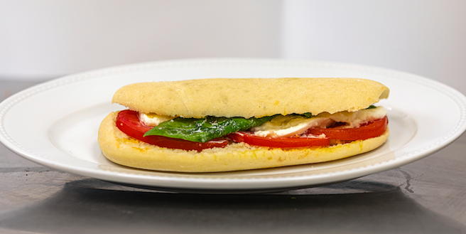 Panini Tomato, mozza and basil